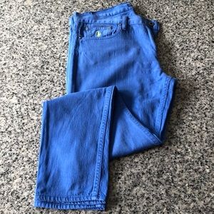 Bright blue denim